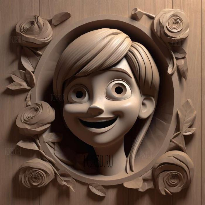 Helen Parr The Incredibles 4 stl model for CNC