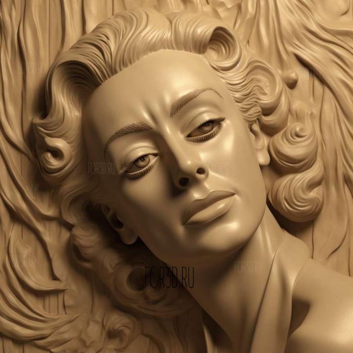 Actress Joan Crawford Dear Mommy Faye Dunaway 3 stl model for CNC