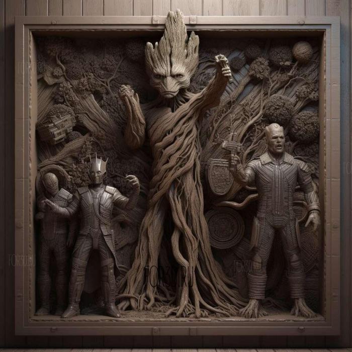 Guardians of the Galaxy Part 2 1 stl model for CNC