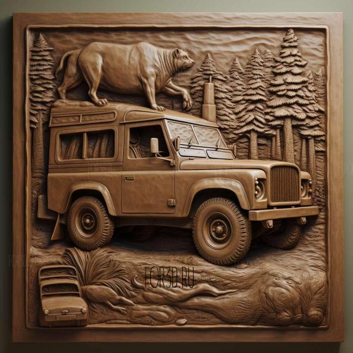 Land Rover Series 2 stl model for CNC