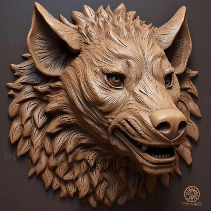 Hyena Shenzi FROM The Lion King 3 stl model for CNC