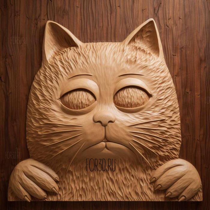 Leopold Butters Stotch South Park cat 4 stl model for CNC