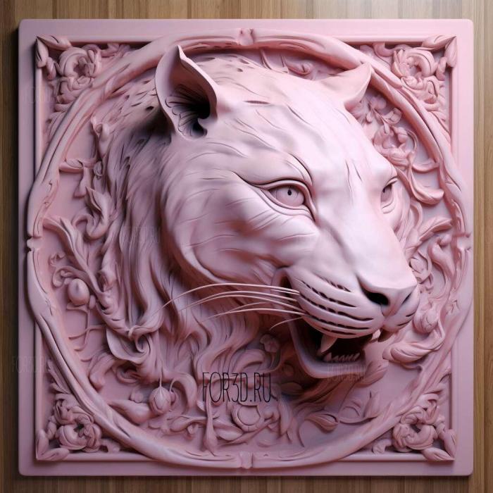 Пантера из Розовой пантеры 2 3d stl модель для ЧПУ