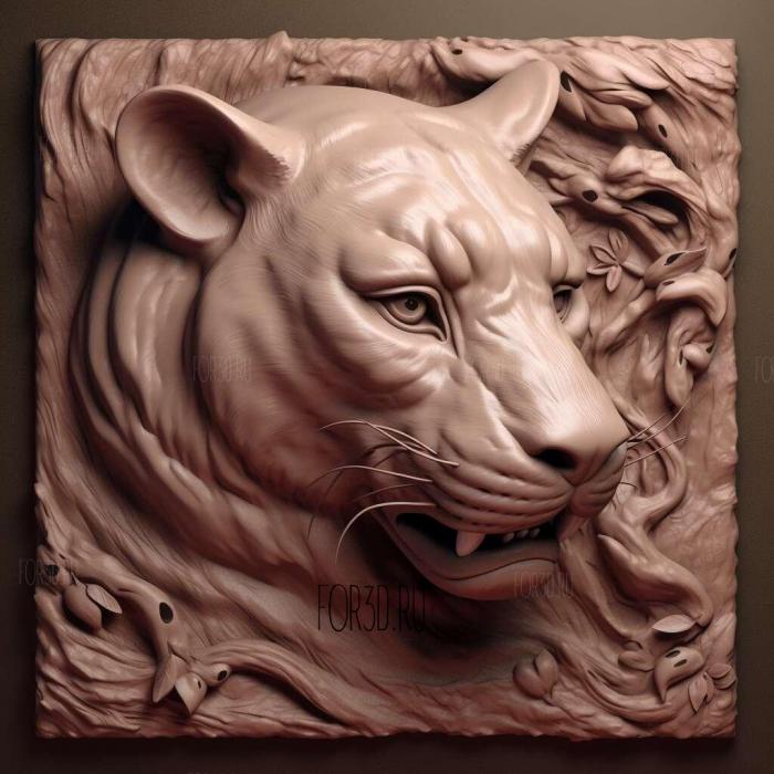 Пантера из Pink Panther 4 3d stl модель для ЧПУ