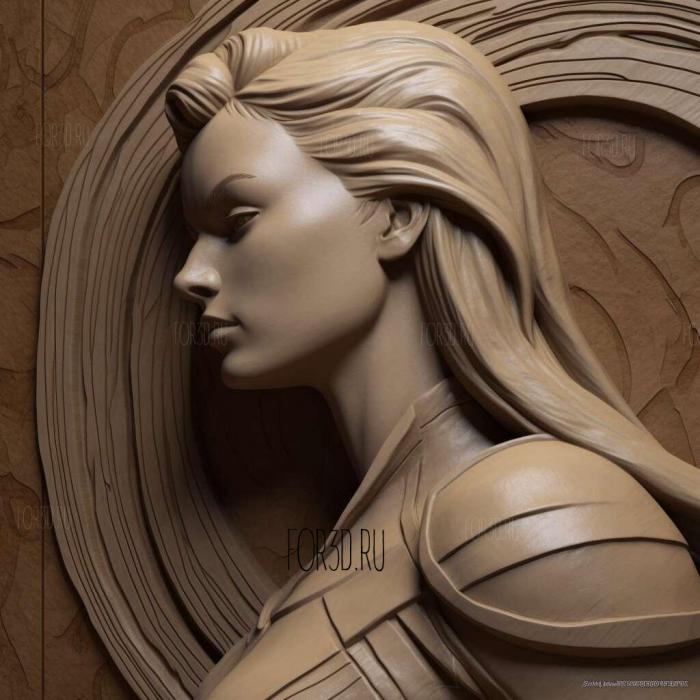 Сью Шторм из Вселенной Marvel 2 3d stl модель для ЧПУ