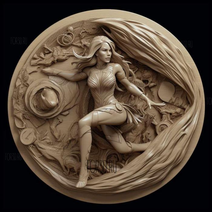 Сью Шторм из Вселенной Marvel 4 3d stl модель для ЧПУ