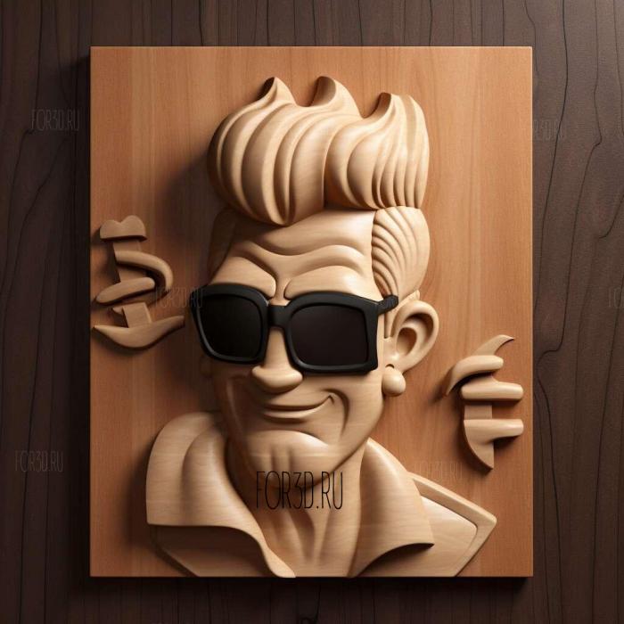 Johnny Bravo TV series 2 stl model for CNC