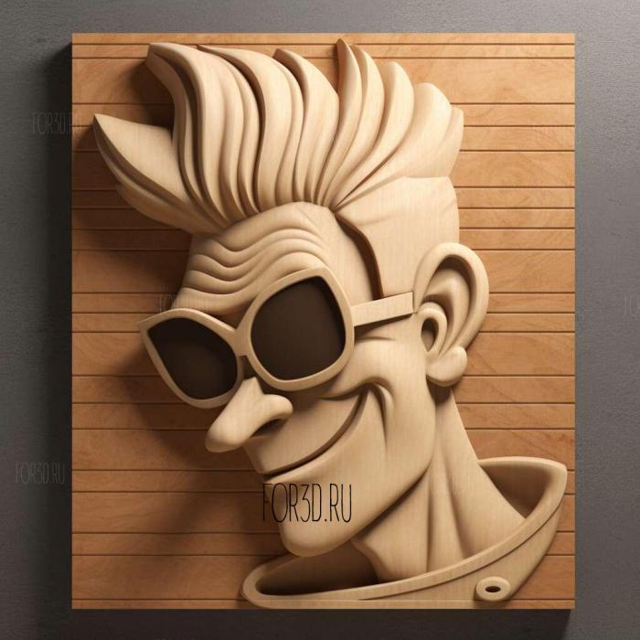 Johnny Bravo TV series 3 stl model for CNC