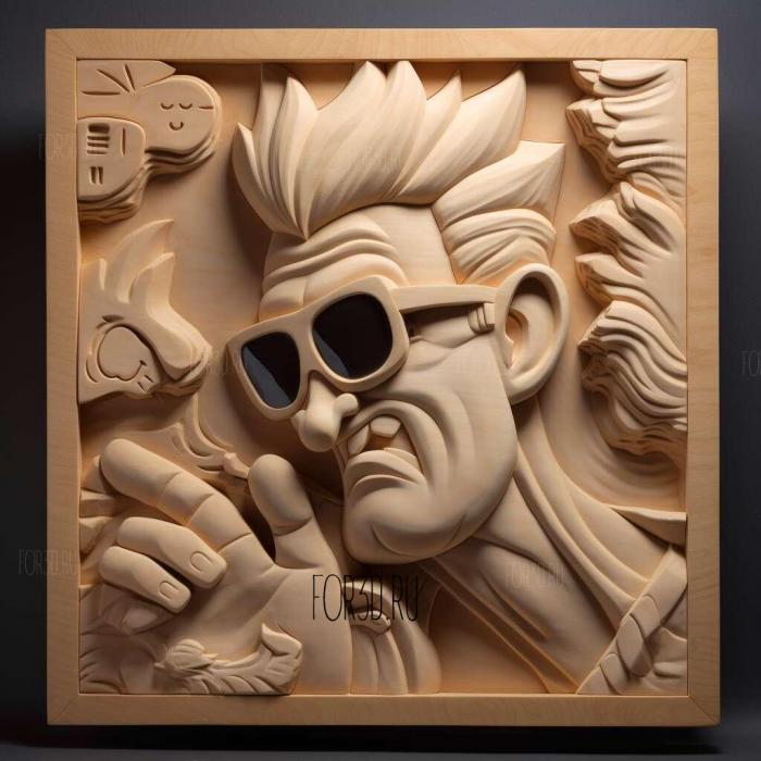 Johnny Bravo TV series 4 stl model for CNC