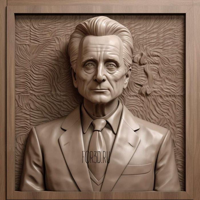 Gordon Gekko Wall Street Michael Douglas 2 stl model for CNC