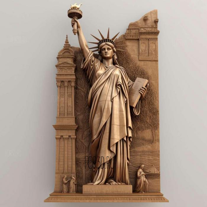 Liberty Of Statue 2 stl model for CNC