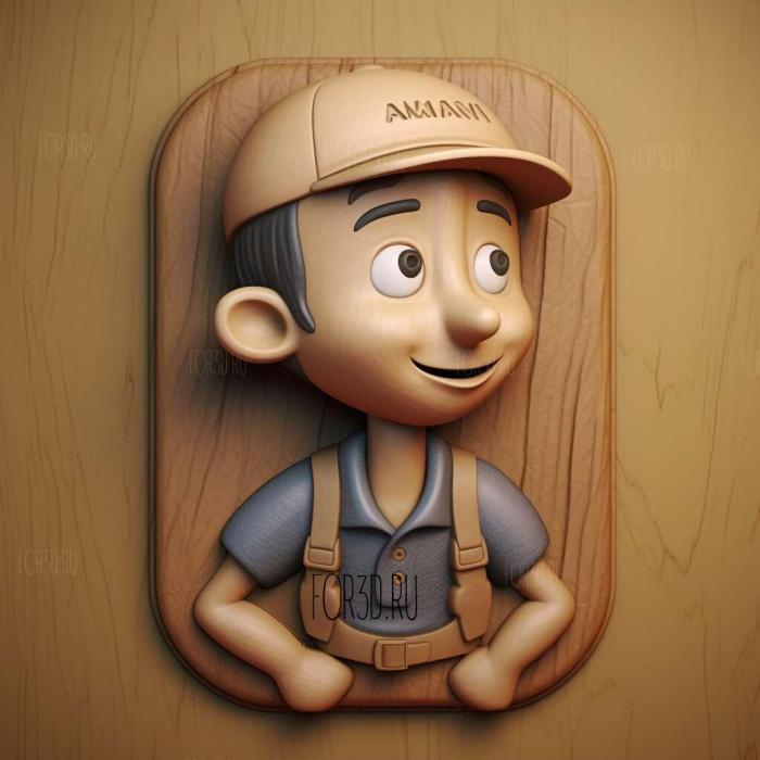 Handy Manny series 3 stl model for CNC