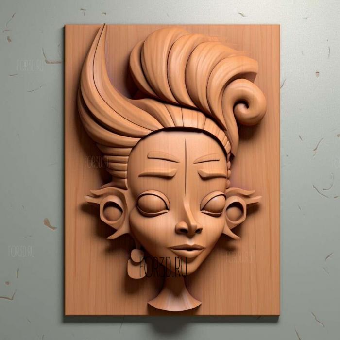 Turanga Leila FROM Futurama 2 stl model for CNC