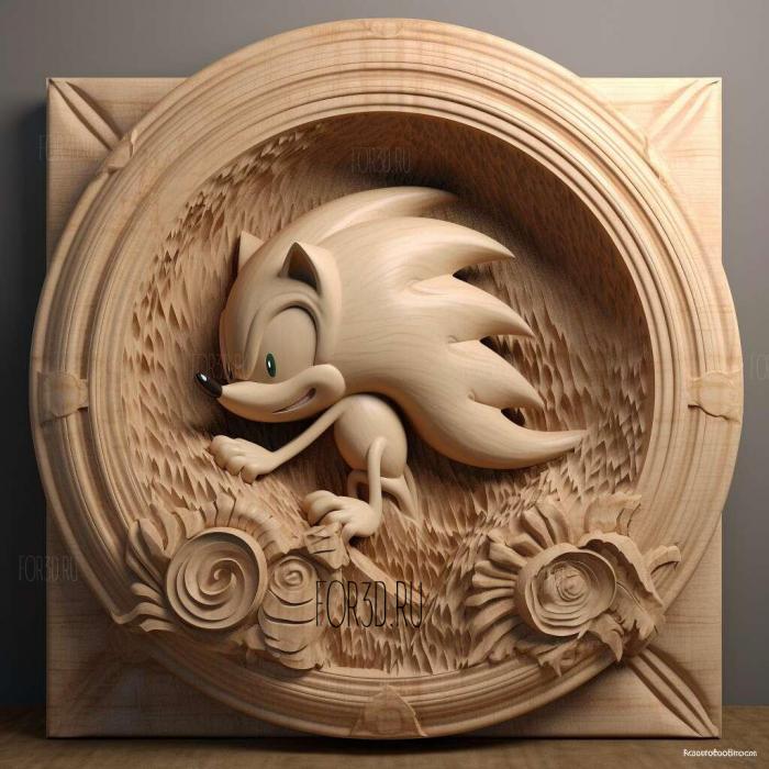 Соник из Sonic the Hedgehog 1 3d stl модель для ЧПУ