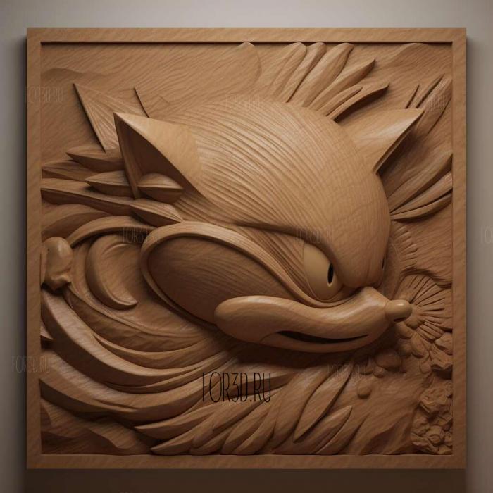 st Sonic fromSonic the Hedgehog 2 3d stl модель для ЧПУ