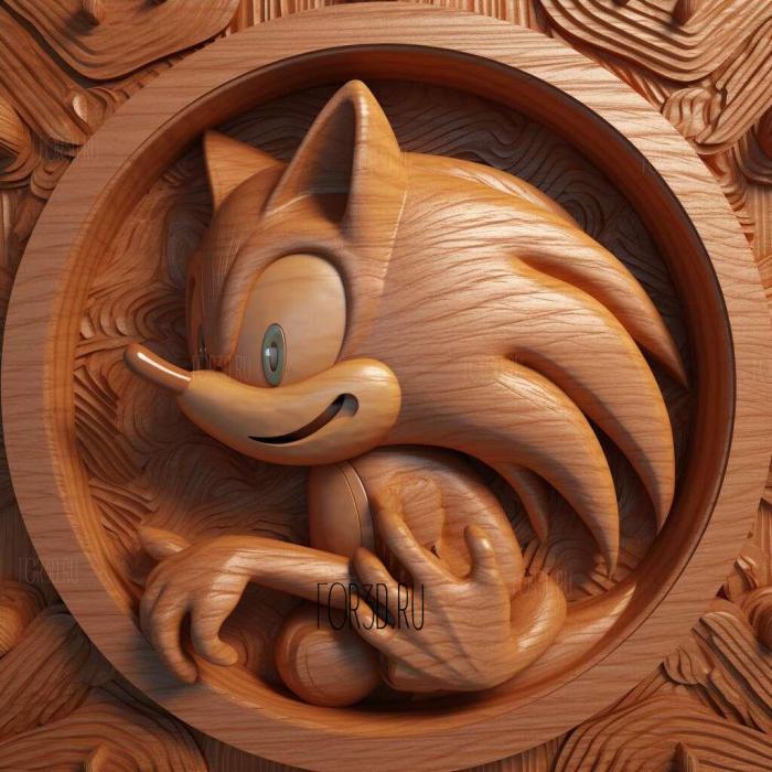Соник из Sonic the Hedgehog 4 3d stl модель для ЧПУ