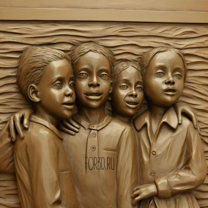 Children of our Street Naguib Mahfuz 1967 3 stl model for CNC