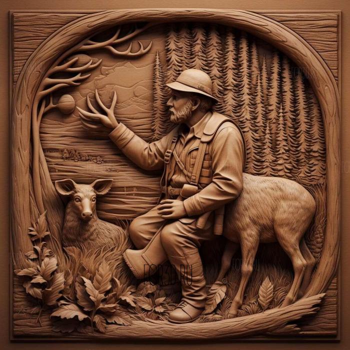 Охотник на оленей 4 3d stl модель для ЧПУ