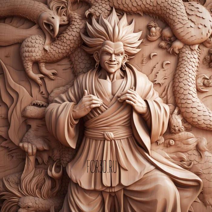 st Son Goku Kakarrot FROM Dragon Pearl 3 stl model for CNC