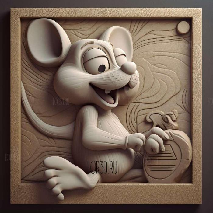 Jerry Mouse from Tom and Jerry 1 stl model for CNC