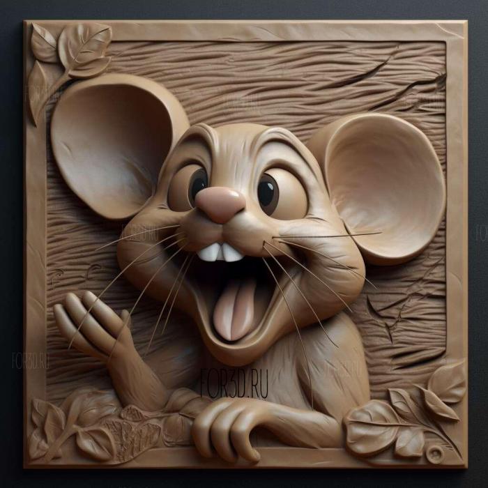 Jerry Mouse from Tom and Jerry 2 stl model for CNC