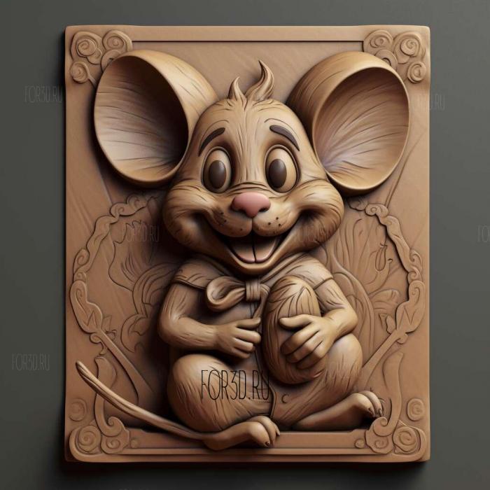 Jerry Mouse from Tom and Jerry 4 stl model for CNC