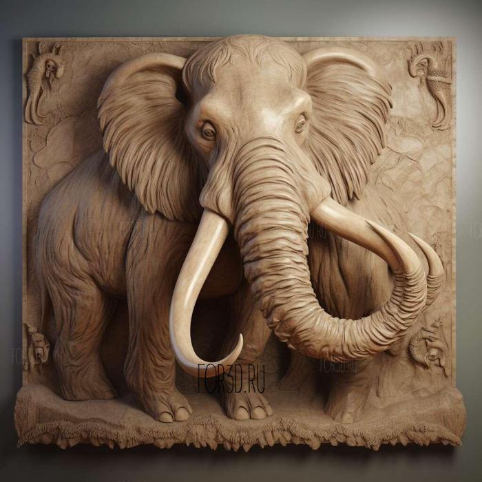st Kirgilakh mammoth famous animal 1 stl model for CNC