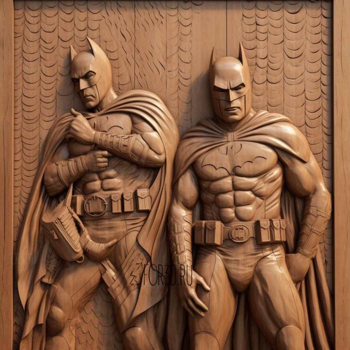 Batman and Robin 2 stl model for CNC