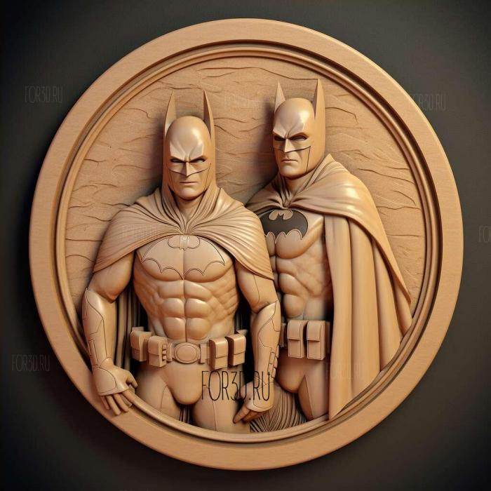 Batman and Robin 4 stl model for CNC