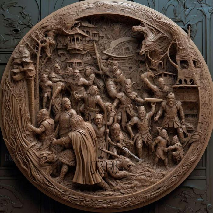 stl The Hobbit The Battle of the Five Armies movie 2 stl model for CNC