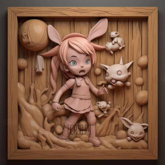 st Clefairy Tales Pippi VS Purinfrom Pokemon 3 3d stl модель для ЧПУ