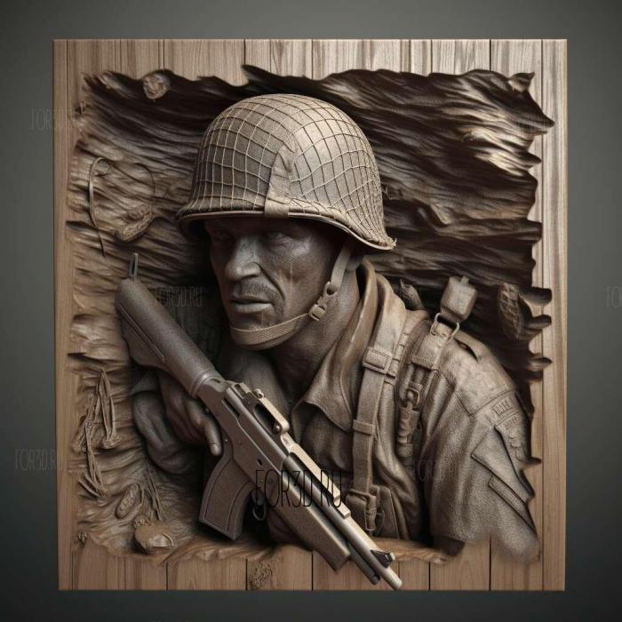 Call of Duty WWII 2 stl model for CNC