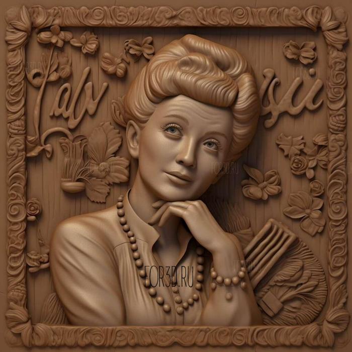 I Love Lucy TV series 1 stl model for CNC