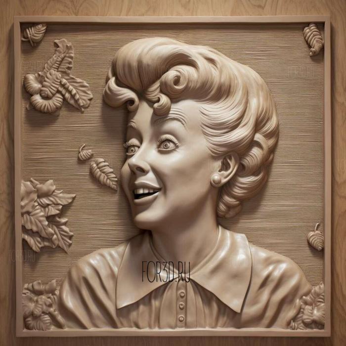 I Love Lucy TV series 3 stl model for CNC