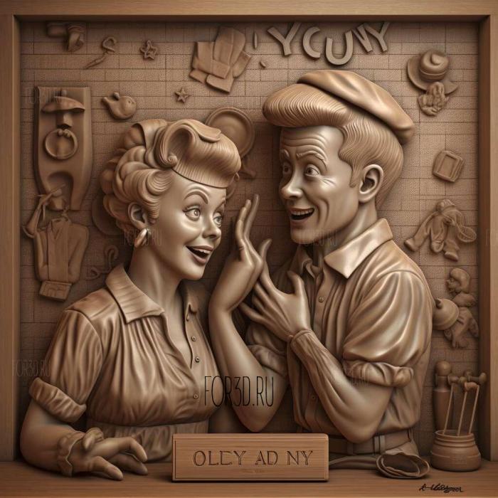 I Love Lucy TV series 4 stl model for CNC