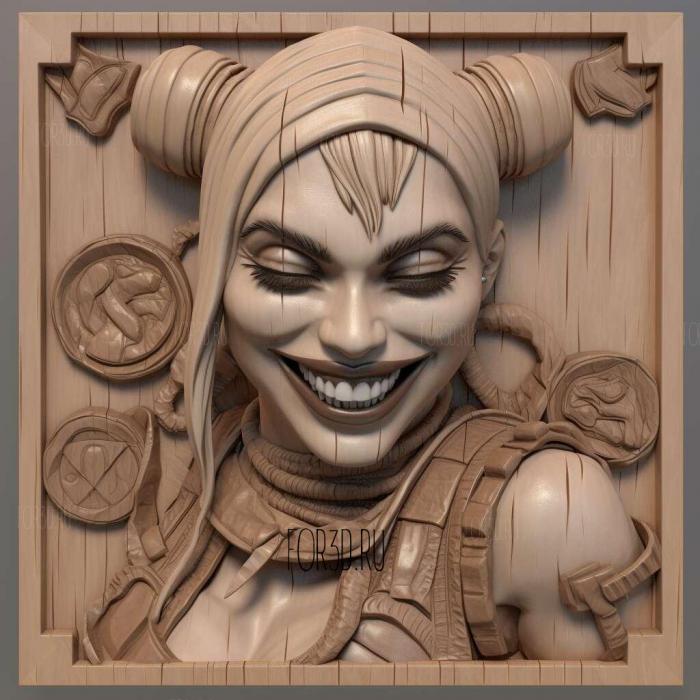 Harley Quinn series 1 stl model for CNC