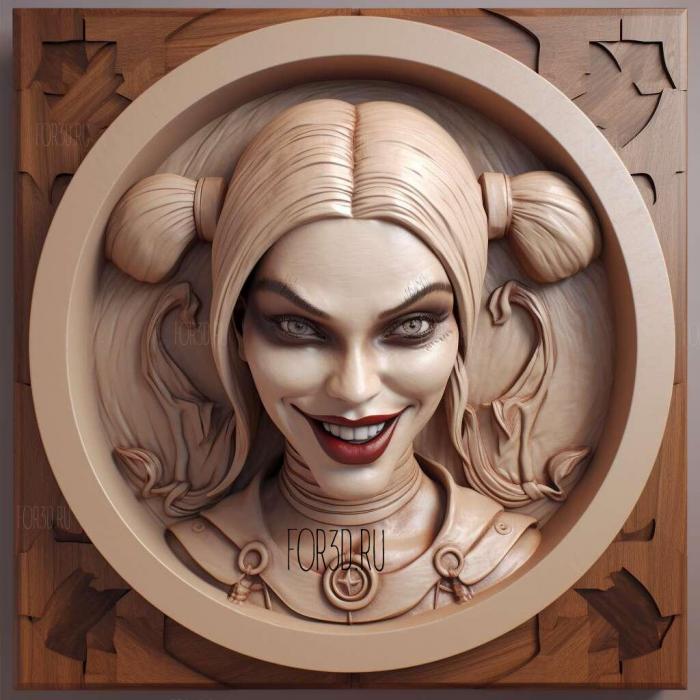 Harley Quinn series 4 stl model for CNC