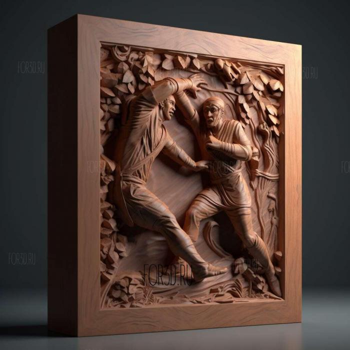 Shadowboxing movie 1 stl model for CNC