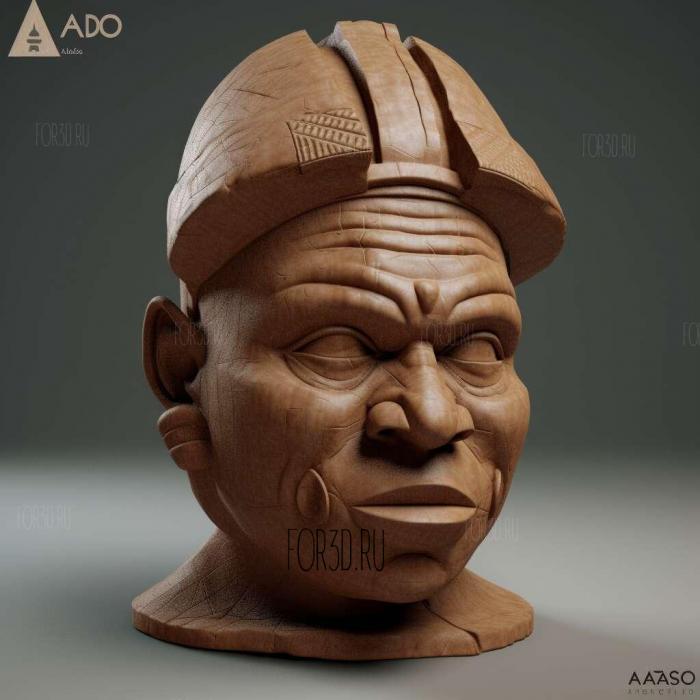 asaro head 3d model 3 stl model for CNC