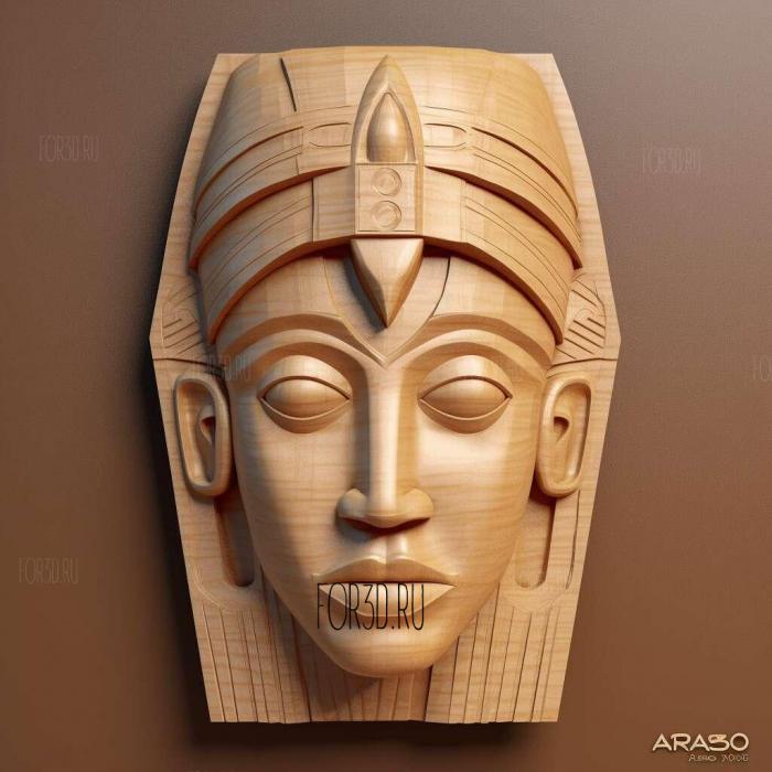 asaro head 3d model 4 stl model for CNC