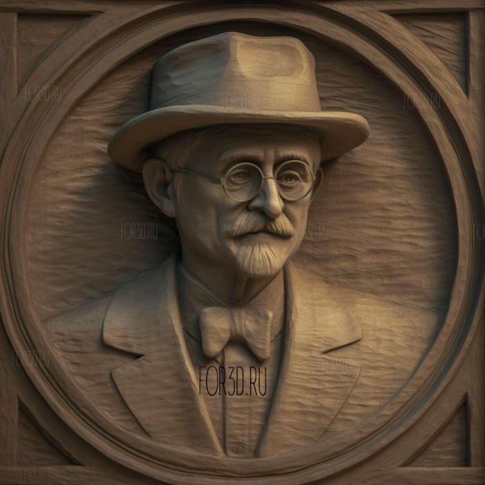 Ulysses James Joyce 1922 4 stl model for CNC