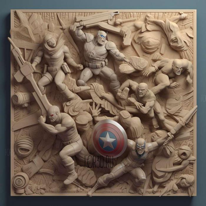 Marvel Super Hero Squad Comic Combat 2 stl model for CNC