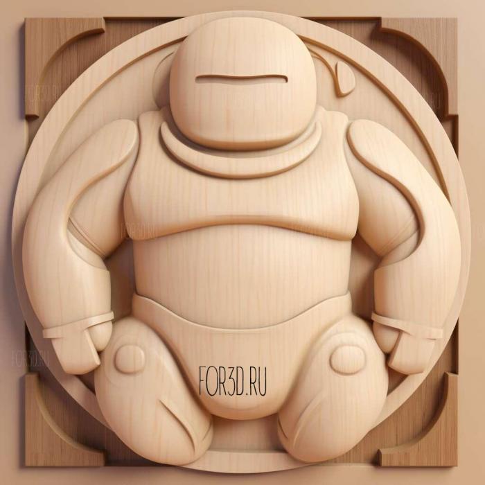 Baymax from City of Heroes 3 stl model for CNC