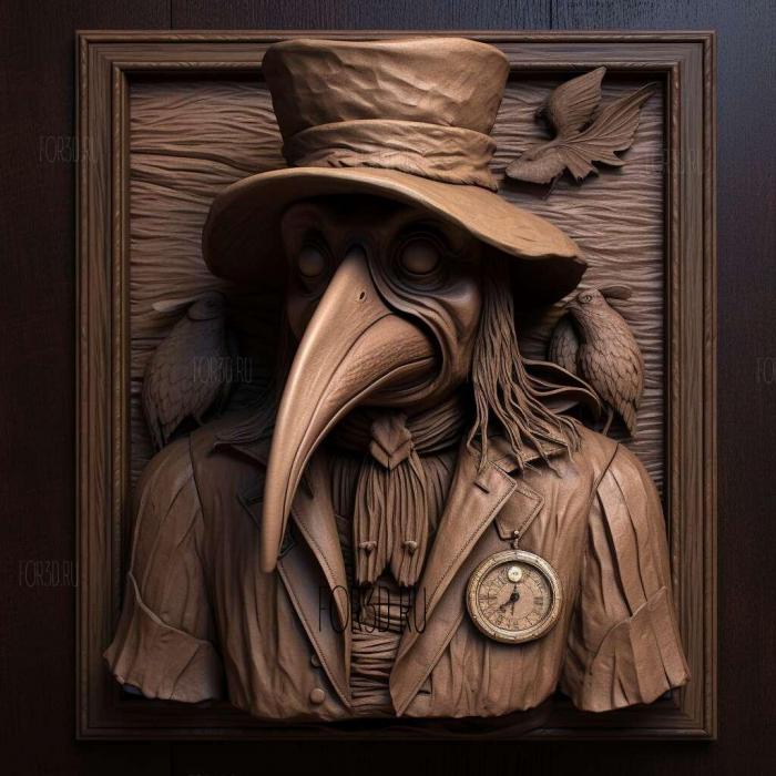 Major Grom Plague Doctor movie 1 stl model for CNC