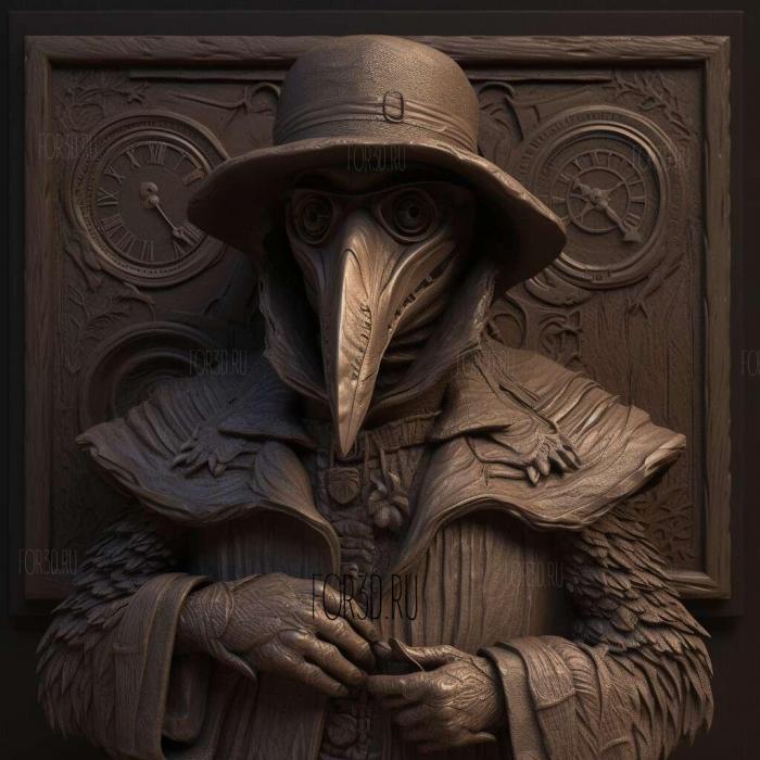 Major Grom Plague Doctor movie 2 stl model for CNC