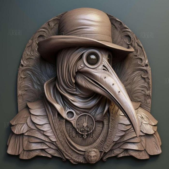 Major Grom Plague Doctor movie 3 stl model for CNC