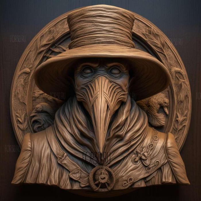 Major Grom Plague Doctor movie 4 stl model for CNC