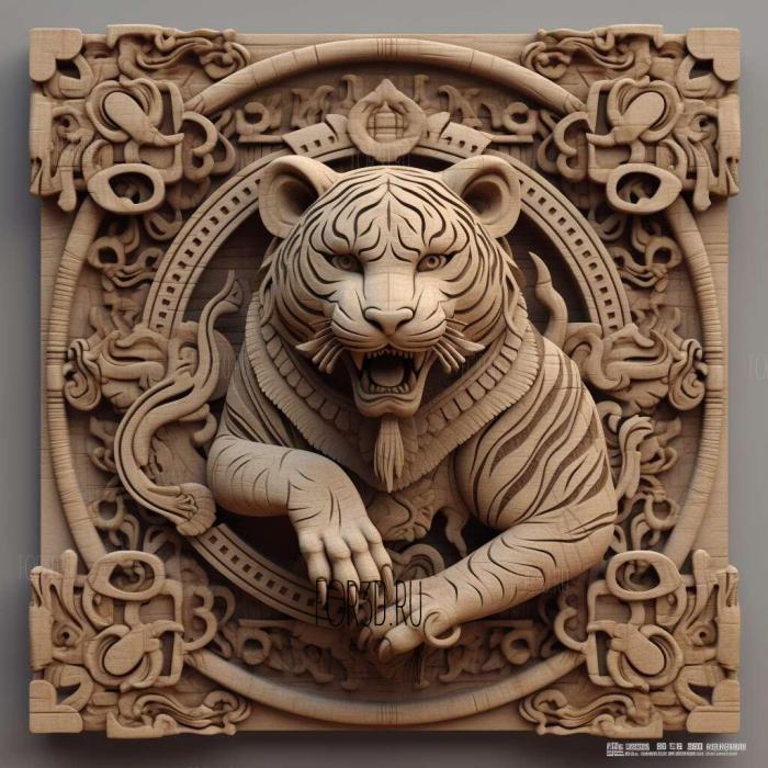 Master Tigress FROM Panda Kung Fu 1 stl model for CNC