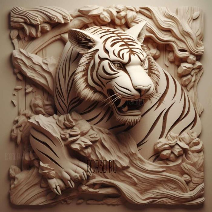 Master Tigress FROM Panda Kung Fu 3 stl model for CNC