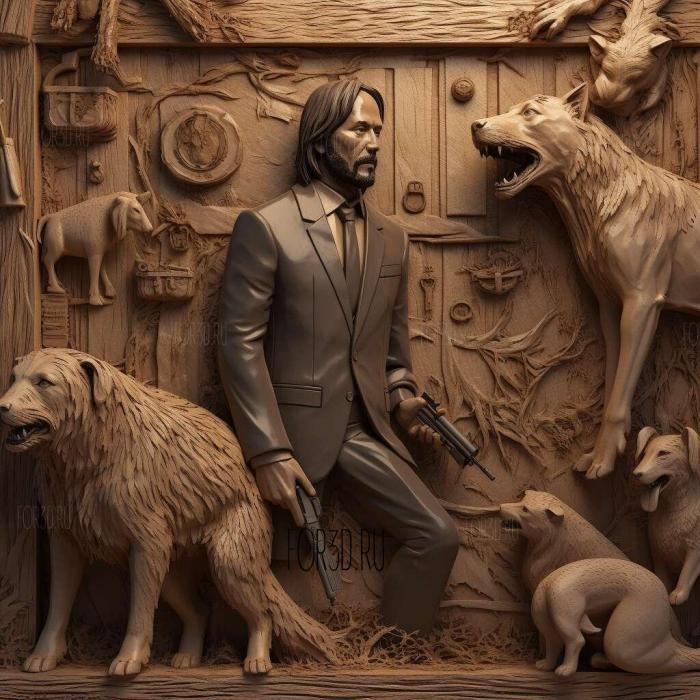 John Wick Chapter 2 movie 2 stl model for CNC